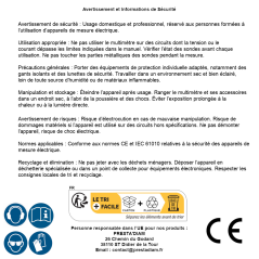 Multimètre Numérique - 102 x 47 x 188 mm - Précision et Polyvalence, Pro - D-Work