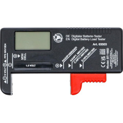 Testeur de Batterie Numérique 1,5V/9V - Compact, Précis et Facile d Utilisation, Pro - D-Work