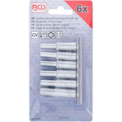Jeu de Douilles Profil E Longues 6,3 mm (1/4 ) E4 - E10 - 6 Pièces - Précision et Durabilité - BGS