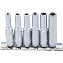 Jeu de Douilles Profil E Longues 6,3 mm (1/4 ) E4 - E10 - 6 Pièces - Précision et Durabilité - BGS