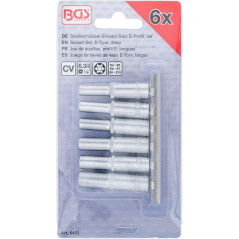 Jeu de Douilles Profil E Longues 6,3 mm (1/4 ) E4 - E10 - 6 Pièces - Précision et Durabilité - BGS