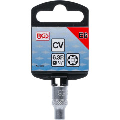 Douille pour Clé Profil E6 - 6,3 mm (1/4 ) - Acier Résistant - Précision et Durabilité - BGS