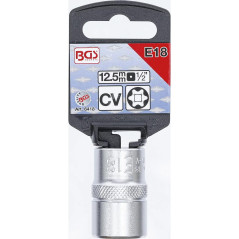 Douille pour Clé Profil E18 - 12,5 mm (1/2 ) - Acier Résistant - Usage Professionnel - BGS