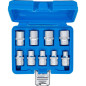 Jeu de Douilles Profil E 12,5 mm (1/2) E10 - E24 - 9 pcs - Polyvalence et Précision, Acier, Cliquet 1/2 - D-Work Jeu de Douilles Profil E 12,5 mm (1/2) E10 - E24 - 9 pcs - Polyvalence et Précision, Acier, Cliquet 1/2 - D-Work