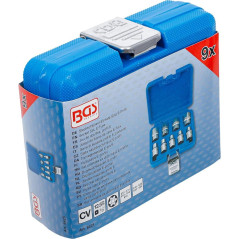 Jeu de Douilles Profil E 12,5 mm (1/2 ) E10 - E24 - 9 Pièces - - Polyvalence et Précision - BGS