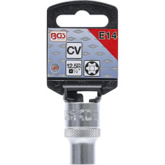 Douille pour Clé Profil E 12,5 mm (1/2) E14 - Précision et Robustesse, Acier - D-Work