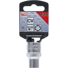 Douille pour Clé Profil E 12,5 mm (1/2) E14 - Précision et Robustesse, Acier - D-Work