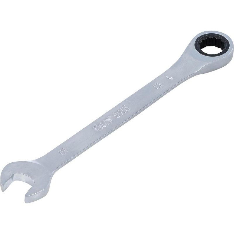 Clé Mixte à Cliquet 15 mm - Acier, Précision et Confort d Utilisation - - BGS