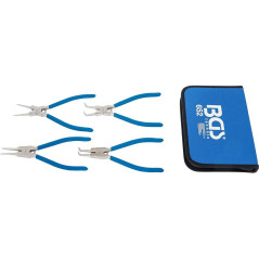 Jeu de Pinces à Circlips 250 mm - 4 pcs, Acier - Précision et Robustesse, Pro - D-Work