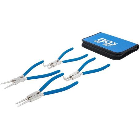 Jeu de Pinces à Circlips 250 mm - 4 pcs, Acier - Précision et Robustesse, Pro - D-Work