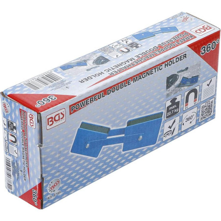 Support Magnétique Double Puissant - Angle Réglable, 22,7 kg - Fixation Stable et Polyvalente - BGS