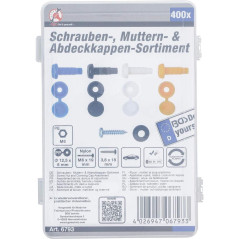Assortiment de Vis, Écrous et Capuchons 400 pièces - - Fixation Complète et Polyvalente - BGS