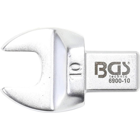 Clé Plate 10 mm - Empreinte 9 x 12 mm - Précision et Durabilité, Zones Difficiles, Acier Résistant - D-Work