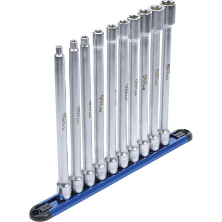 Jeu de Douilles Profil E XXL 10 mm (3/8) E6 - E20 - 10 pcs - Précision et Robustesse, Acier - D-Work