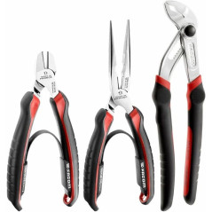 Jeu de Pinces 3 pcs - Pro, Acier, Précision et Robustesse - D-Work