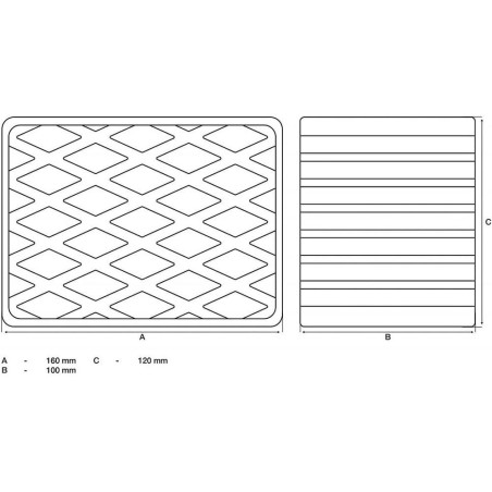 Tampon en Caoutchouc pour Pont Élévateur 160x120x100 mm - Résistant et Antidérapant - BGS