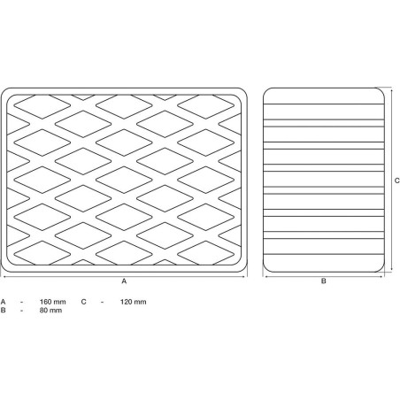 Tampon en Caoutchouc pour Pont Élévateur 160x120x80 mm - Résistant et Antidérapant - - BGS