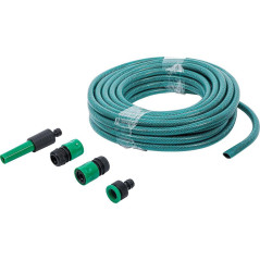 Tuyau d Arrosage 15 m 1/2 - PVC, avec Pulvérisateur et Raccord d Accouplement - Pratique et Résistant - BGS
