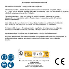 Disque Abrasif de Rechange - 19,1x2,2x26,4 cm - Usage Polyvalent, Durable - BGS