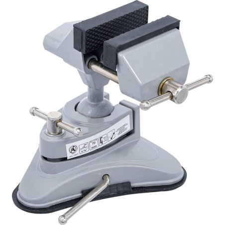 Étau de Table Pivotable 70 mm - Mâchoires 70 mm, Pied à Ventouse - Stabilité et Précision - BGS