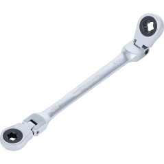 Double Clé Annulaire à Cliquet Pliable E10 x E12 - Têtes Polygonales Profil E - Précision et Maniabilité - BGS