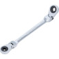 Double Clé Annulaire à Cliquet Pliable E10 x E12 - Têtes Polygonales Profil E - Précision et Maniabilité - BGS