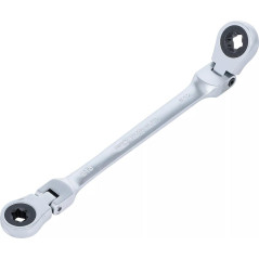 Double Clé Annulaire à Cliquet Pliable E10 x E12 - Têtes Polygonales Profil E - Précision et Maniabilité - BGS
