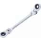Double Clé Annulaire à Cliquet Pliable E10 x E12 - Têtes Polygonales Profil E - Précision et Maniabilité - BGS