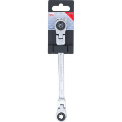 Double Clé Annulaire à Cliquet Pliable E10 x E12 - Têtes Polygonales Profil E - Précision et Maniabilité - BGS