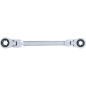Double Clé Annulaire à Cliquet Pliable E14 x E18 - Têtes Polygonales Profil E - Précision et Maniabilité - BGS