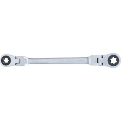 Double Clé Annulaire à Cliquet Pliable E10 x E12 - Têtes Polygonales Profil E - Précision et Maniabilité - BGS