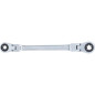 Double Clé Annulaire à Cliquet Pliable E10 x E12 - Têtes Polygonales Profil E - Précision et Maniabilité - BGS