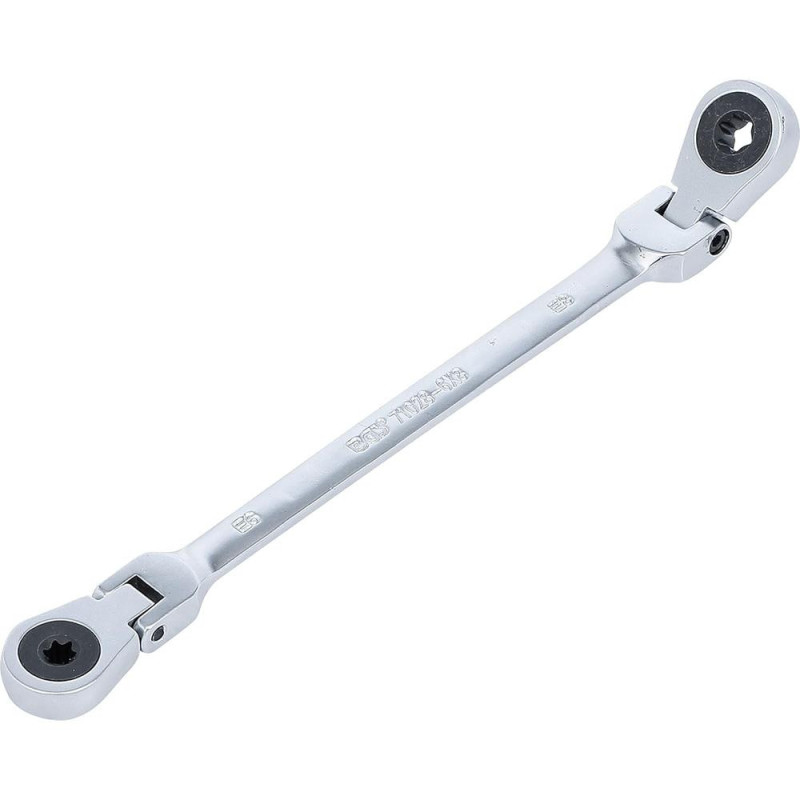Double Clé Annulaire à Cliquet Pliable E6 x E8 - Têtes Polygonales Profil E - Précision et Maniabilité - BGS