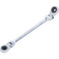 Double Clé Annulaire à Cliquet Pliable E6 x E8 - Têtes Polygonales Profil E - Précision et Maniabilité - BGS