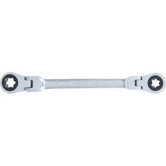 Double Clé Annulaire à Cliquet Pliable E14 x E18 - Têtes Polygonales Profil E - Précision et Maniabilité - BGS