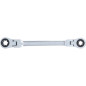 Double Clé Annulaire à Cliquet Pliable E14 x E18 - Têtes Polygonales Profil E - Précision et Maniabilité - BGS