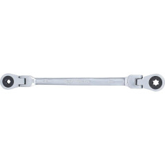 Double Clé Annulaire à Cliquet Pliable E6 x E8 - Têtes Polygonales Profil E - Précision et Maniabilité - BGS