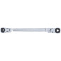 Double Clé Annulaire à Cliquet Pliable E6 x E8 - Têtes Polygonales Profil E - Précision et Maniabilité - BGS