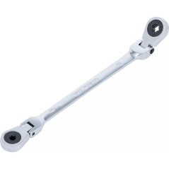 Double Clé Annulaire à Cliquet Pliable E6 x E8 - Têtes Polygonales Profil E - Précision et Maniabilité - BGS