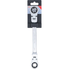 Double Clé Annulaire à Cliquet Pliable E20 x E24 - Têtes Polygonales Profil E - Pratique et Polyvalente - BGS