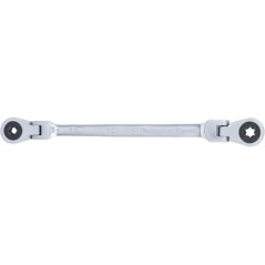 Double Clé Annulaire à Cliquet Pliable E6 x E8 - Têtes Polygonales Profil E - Précision et Maniabilité - BGS