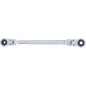 Double Clé Annulaire à Cliquet Pliable E6 x E8 - Têtes Polygonales Profil E - Précision et Maniabilité - BGS
