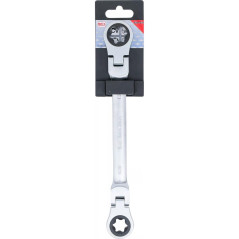 Double Clé Annulaire à Cliquet Pliable E20 x E24 - Têtes Polygonales Profil E - Pratique et Polyvalente - BGS