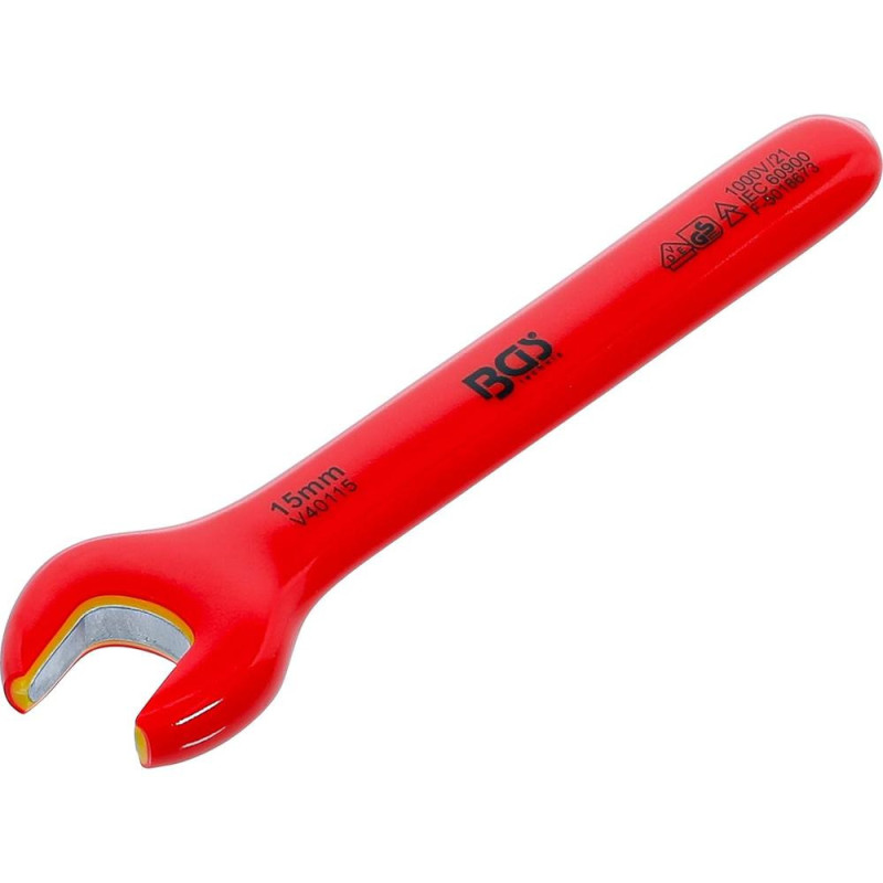 Clé à Fourche VDE 15 mm - Isolation Sécurisée - Acier, Pro, 1000 V - D-Work Clé à Fourche VDE 15 mm - Isolation Sécurisée - Acier, Pro, 1000 V - D-Work