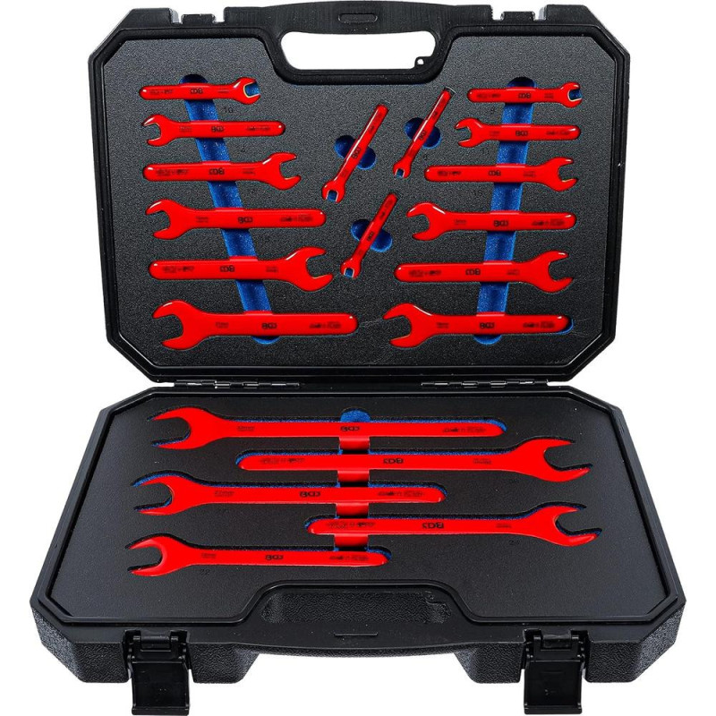 Jeu de Clés à Fourche VDE 6-32 mm - 20 Pièces - Isolation Sécurisée et Précision Professionnelle - BGS