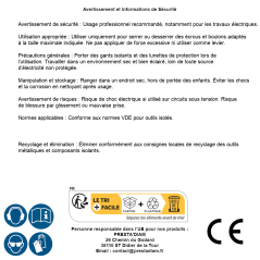 Clé à Molette VDE - Max. 20,5 mm - Isolation Électrique Sécurisée - BGS
