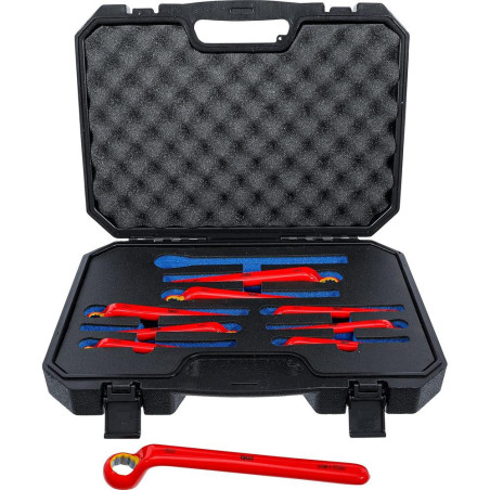 Jeu de Clés Polygonales VDE Contre-Coudées 10-24 mm - 9 pcs (Isolation Sécurisée et Précision) - D-Work