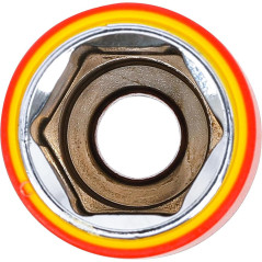 Douille pour Clé VDE 1/2 22 mm - Six Pans, Isolation VDE - Sécurité et Précision, Acier, Zones Difficiles - D-Work