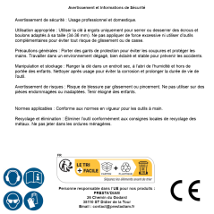 Clé à Ergots à Griffe 34-36 mm - Acier, Précision et Robustesse, Pro - D-Work