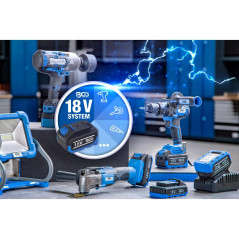 Chargeur Rapide 18V 2,5A - Compact et Efficace - Recharge Optimale des Batteries - BGS